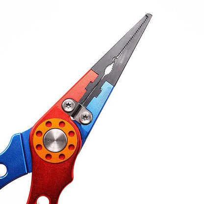 Aluminium Fishing Pliers Hook Removal Line Cutting Mono Braid Fish Grip Au Stock - Blue+Silver