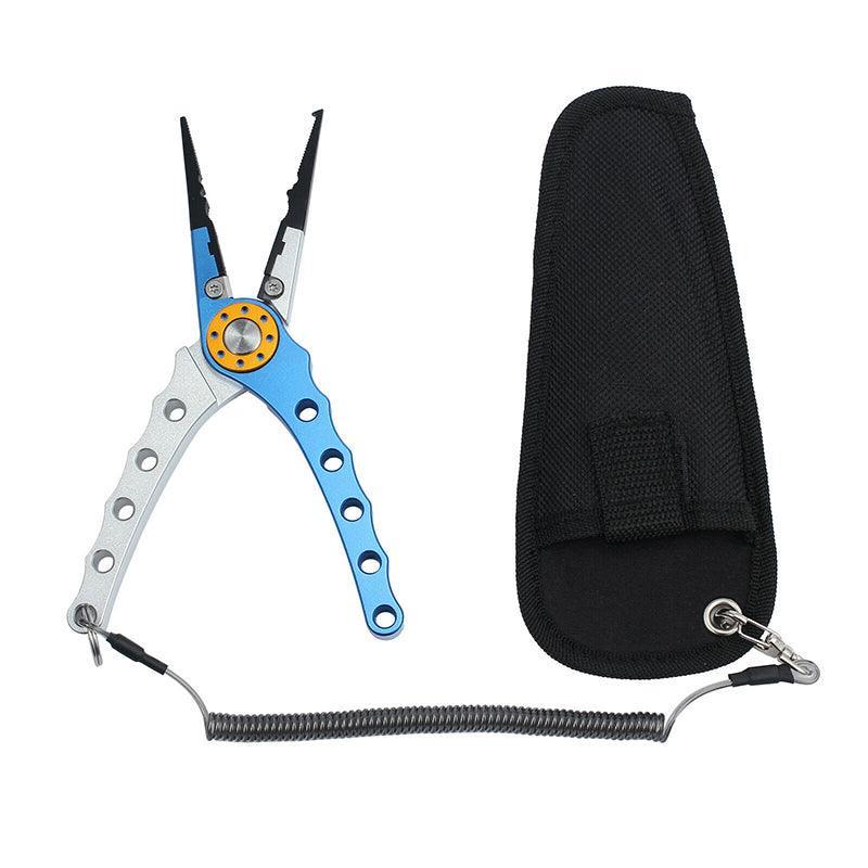 Aluminium Fishing Pliers Hook Removal Line Cutting Mono Braid Fish Grip Au Stock - Blue+Silver