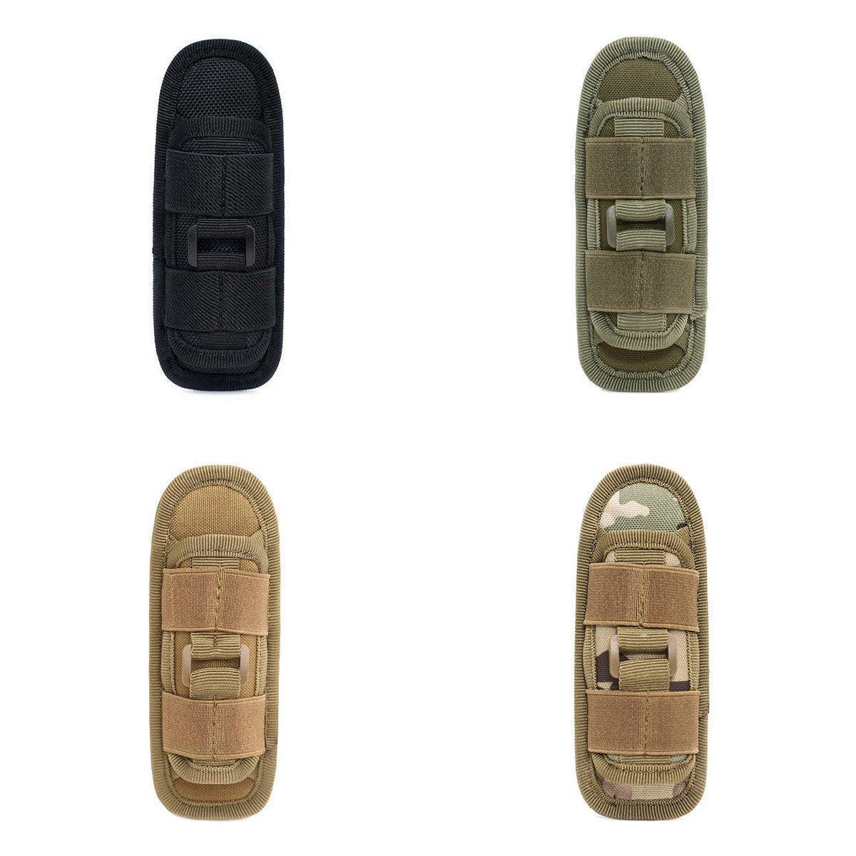 Portable Outdoor Military Flashlight Bag Pouch Tactical Case Holster Belt Holder - Green