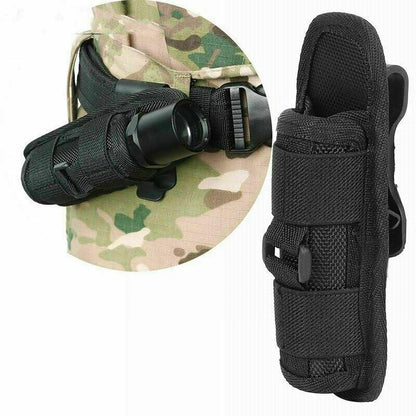 Portable Outdoor Military Flashlight Bag Pouch Tactical Case Holster Belt Holder - Green