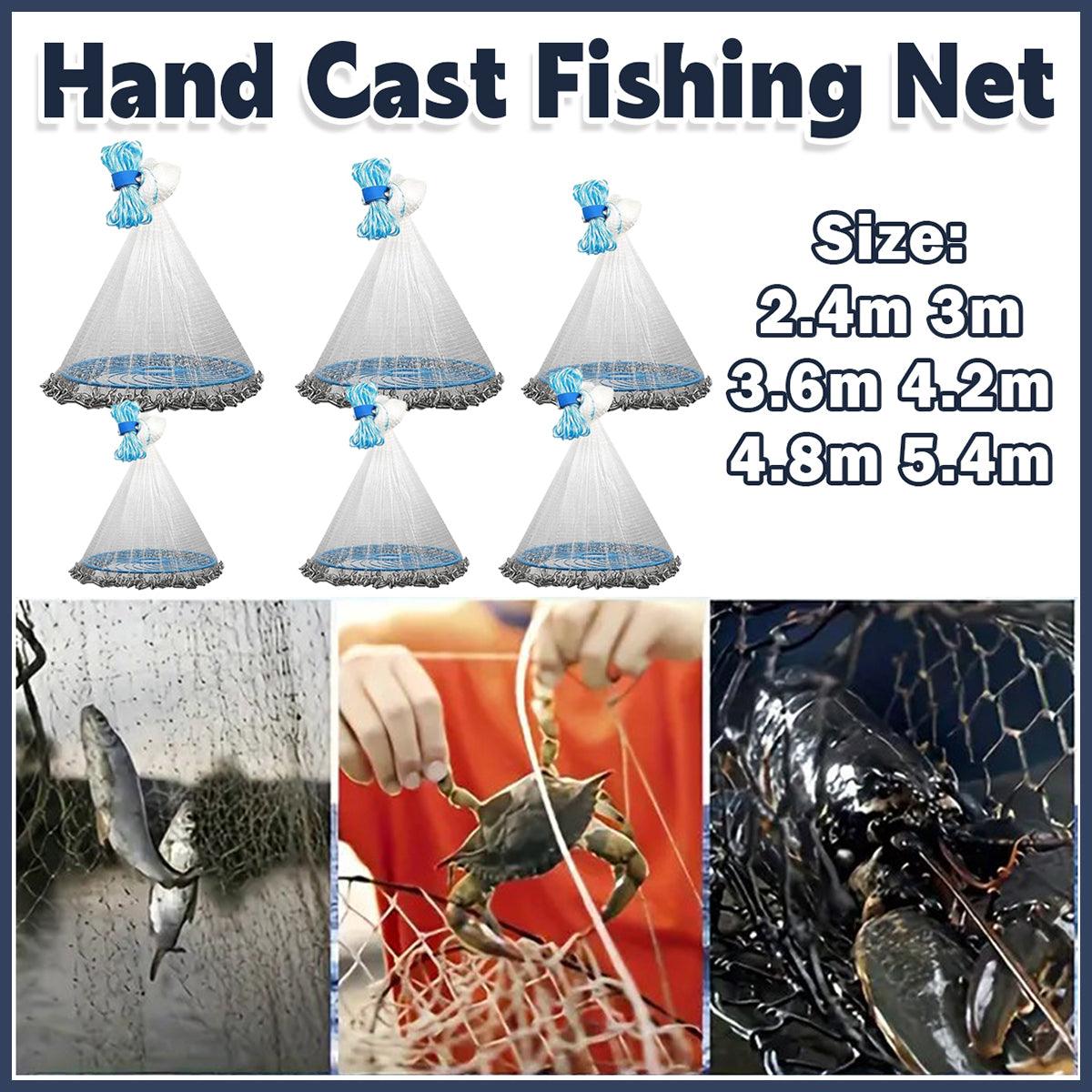 Frisbee Hand Casting Fishing Net Easy Throw Bait Net Swinging Tackle Gear - 480cm
