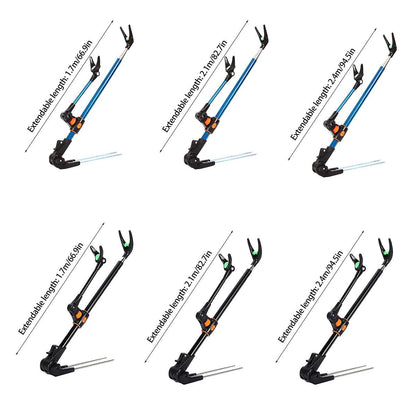 Bracket Fishing Rod Holder Multi Functional Rod Stand for Fishing and Outdoors - Black-240cm