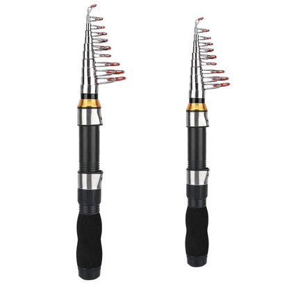 Portable Mini Fishing Rod Fishing Gear Compact Travel Rods for Outdoor Sports - 235cm