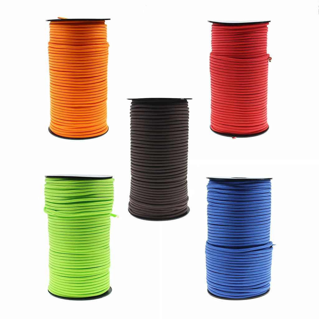 100m Paracord Outdoor Camping Binding Braided Rope Survival Gear Hiking Rope - Blue