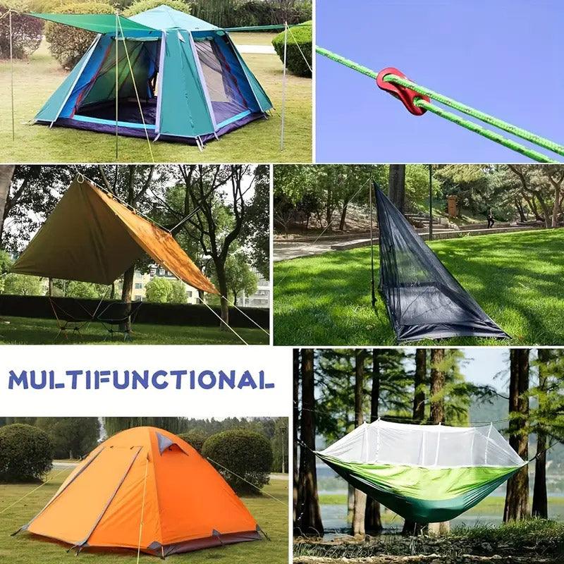 100m Paracord Outdoor Camping Binding Braided Rope Survival Gear Hiking Rope - Green