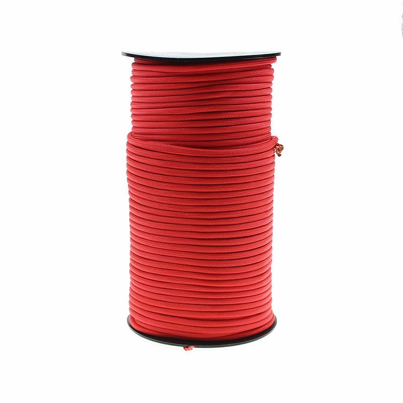 100m Paracord Outdoor Camping Binding Braided Rope Survival Gear Hiking Rope - Orange