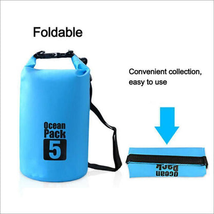 Yellow Waterproof Bag Dry Sack Fishing Camping Canoeing Outdoor 2/5/10/15/20/30 L - 5L