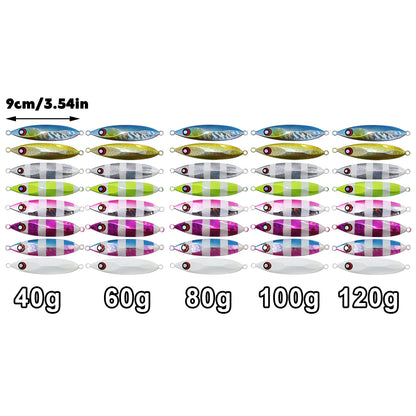 Fishing Lure Bait Set 8pcs Conical Boat Tackle Artificial Hard Bait Accessories - 120g