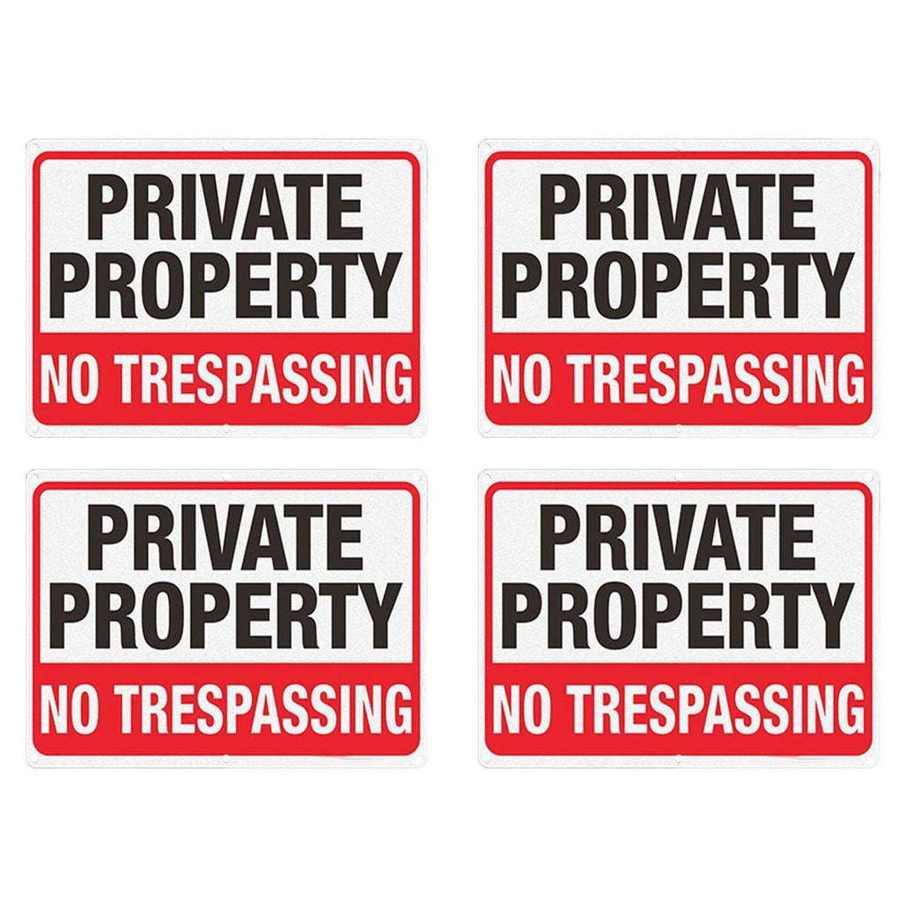 4PCS Reflective Surveillance Warning Signs Metal Security Camera Notice Durable