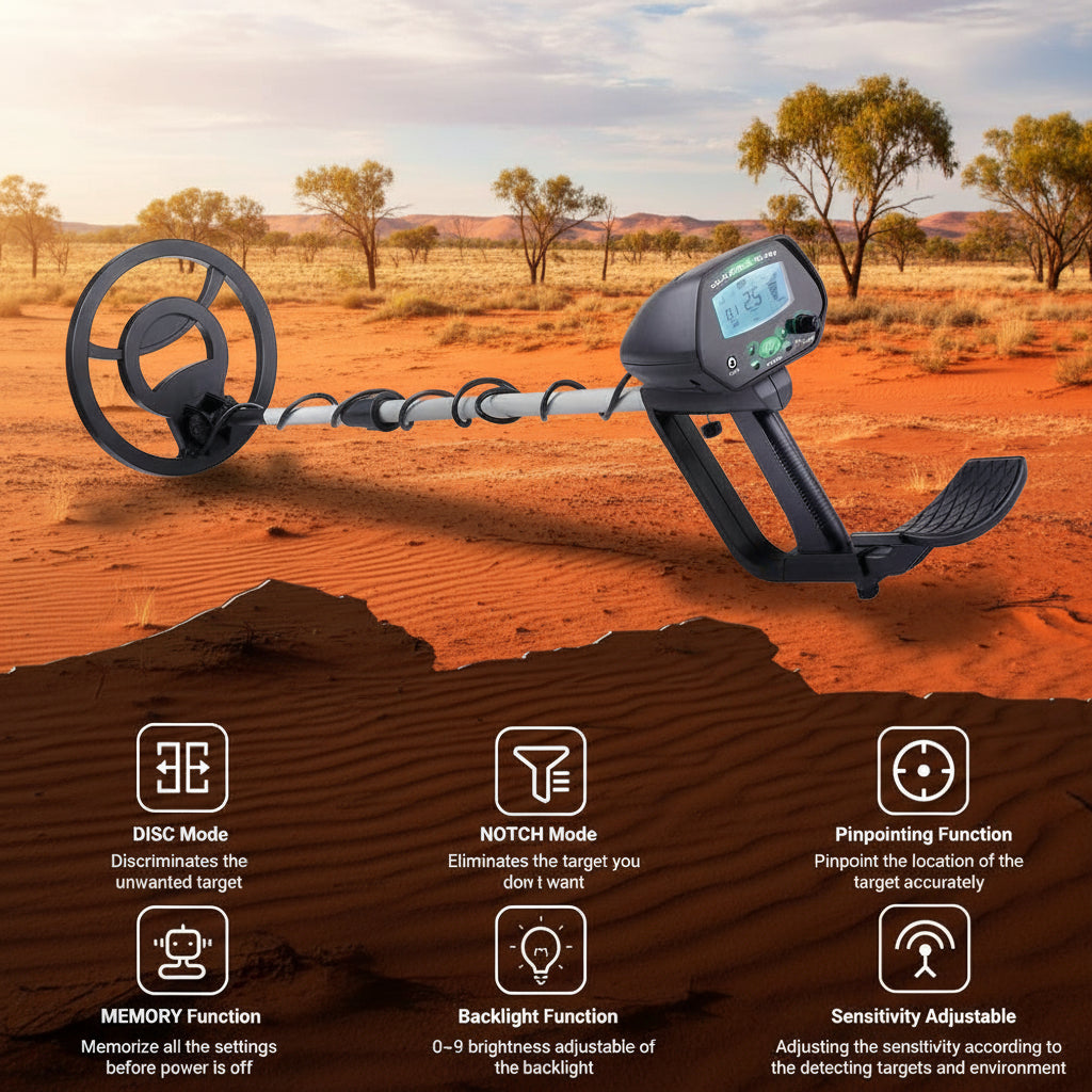 Underground Treasure Hunt Metal Detector – With LCD and Waterproof Coil