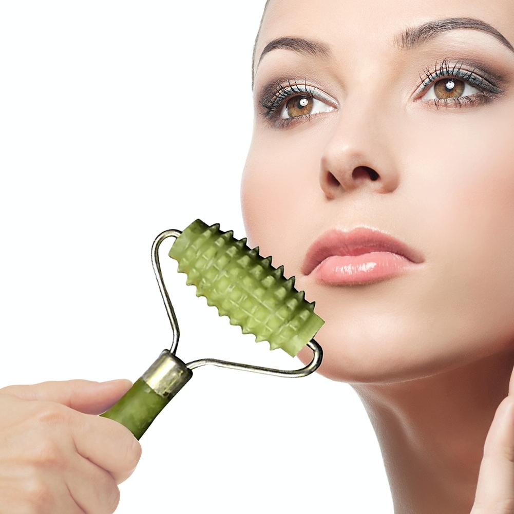 Glow naturally with our Jade Facial Roller - Portable Massage Roller For Face
