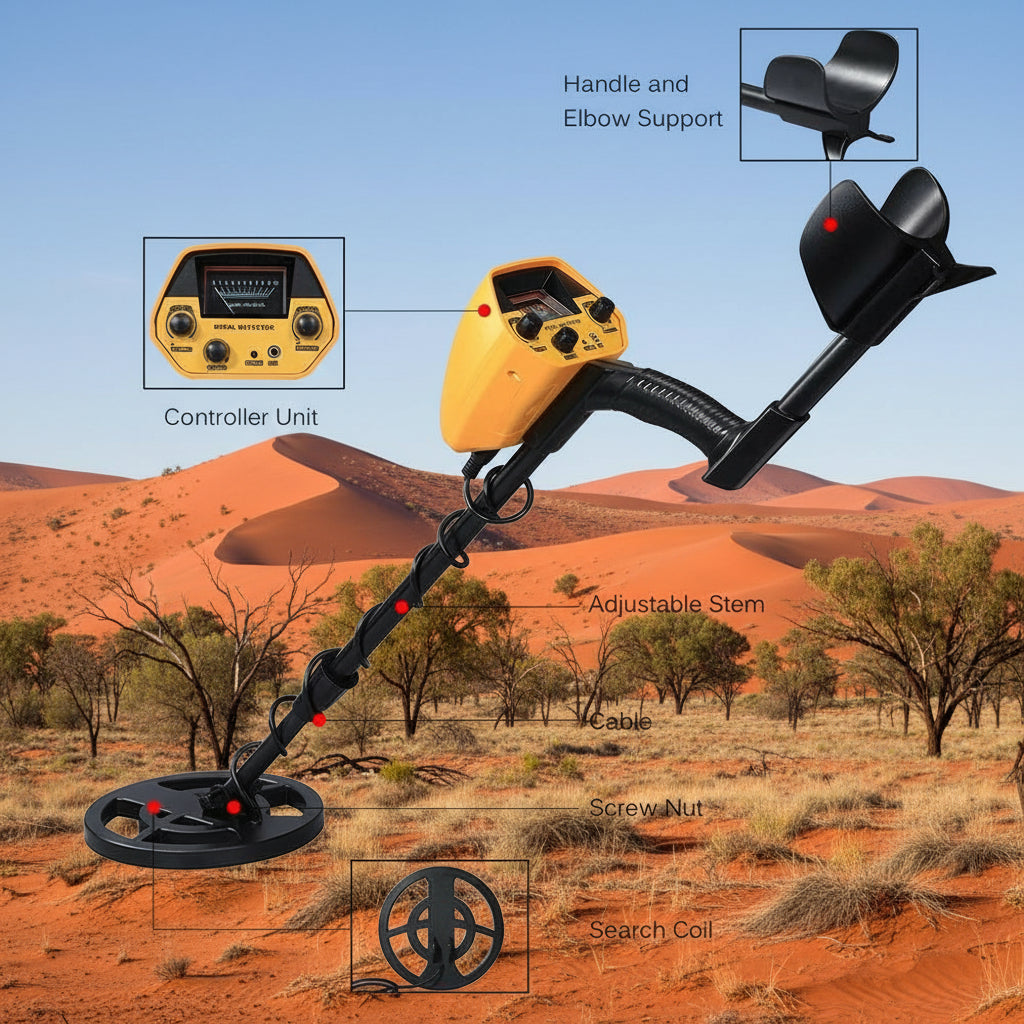 Underground Metal Detector GTX5030 – Waterproof Treasure Hunter with Pointer Display (Black)