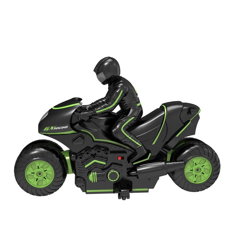High-speed 2.4g Rc Motorcycle for Drifting and Off-road Riding - Black Green