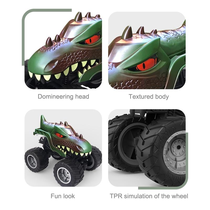Remote Control Dinosaur Climbing Car - 2.4g - Green
