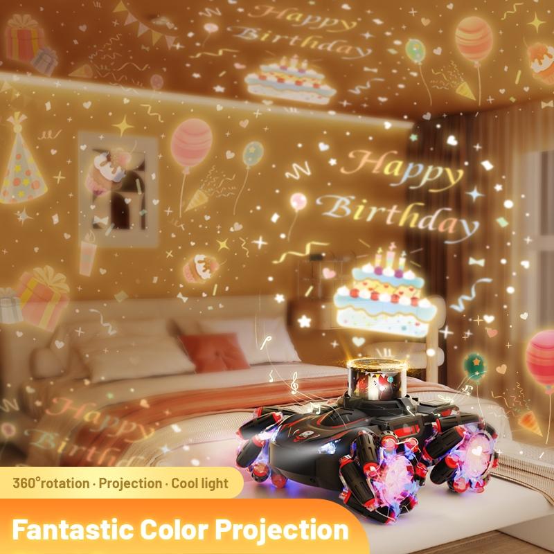 Stunt Remote Control Car with 2.4g Magic Projection - Colourful - Black Blue