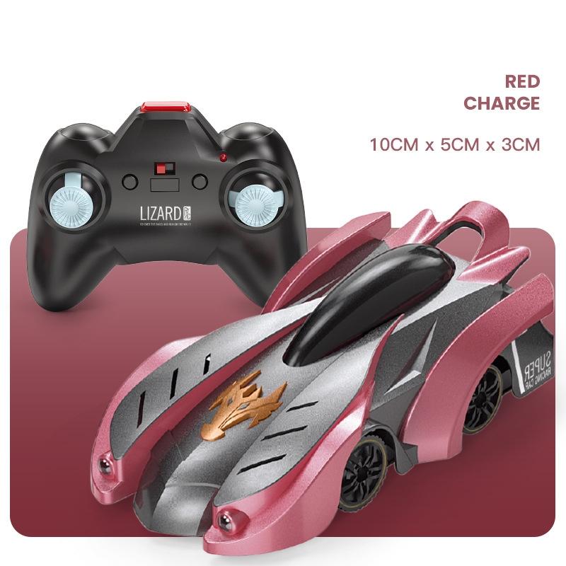 Electric Remote Control Wall Climbing Car for Kids - Mini Toy - Red Charge Handle Rc Edition