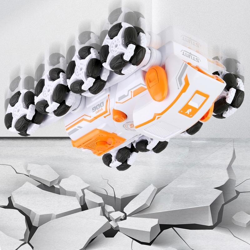 Intelligent 8-wheel Stunt Vehicle with Remote Control - Orange