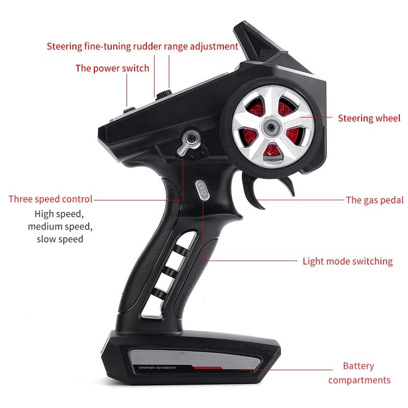 High Speed Electric Drift Rc Car - 4wd Muscle - Grey