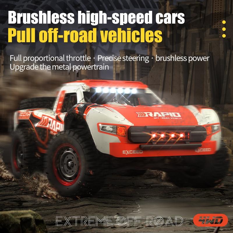 High-speed Brushless 4wd Pickup Rc Car - Orange