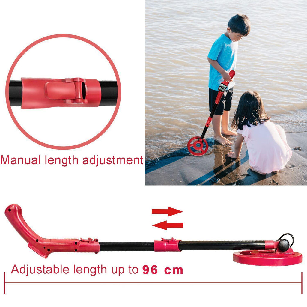 Outdoor Treasure Hunter Metal Detector for Kids - Science Toy - Red