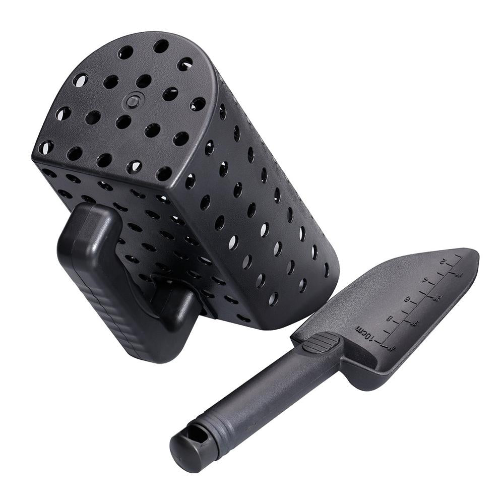 Black Metal Detector Scoop and Shovel Set – Durable ABS Digging Tool for Treasure Hunting