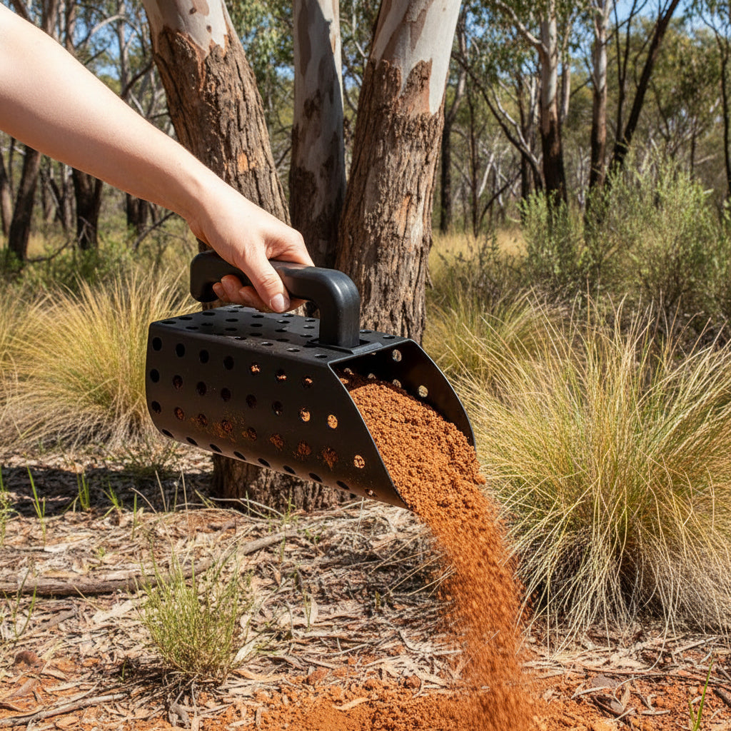 Black Metal Detector Scoop and Shovel Set – Durable ABS Digging Tool for Treasure Hunting