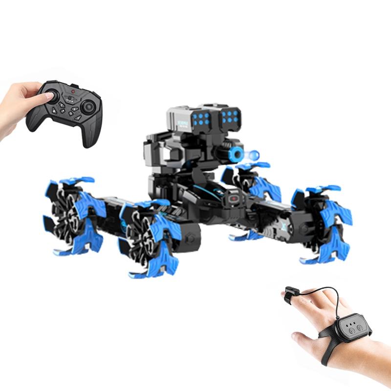 Remote Control Water Bomb Car | Dual Control | Four-Wheel Battle | Spray &amp; Stunt RC Car | Blue