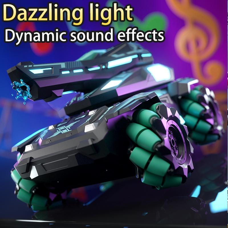 Stunt Water Bomb Battle Armor Rc Car - 2.4g Dual Control - Red - Single Control