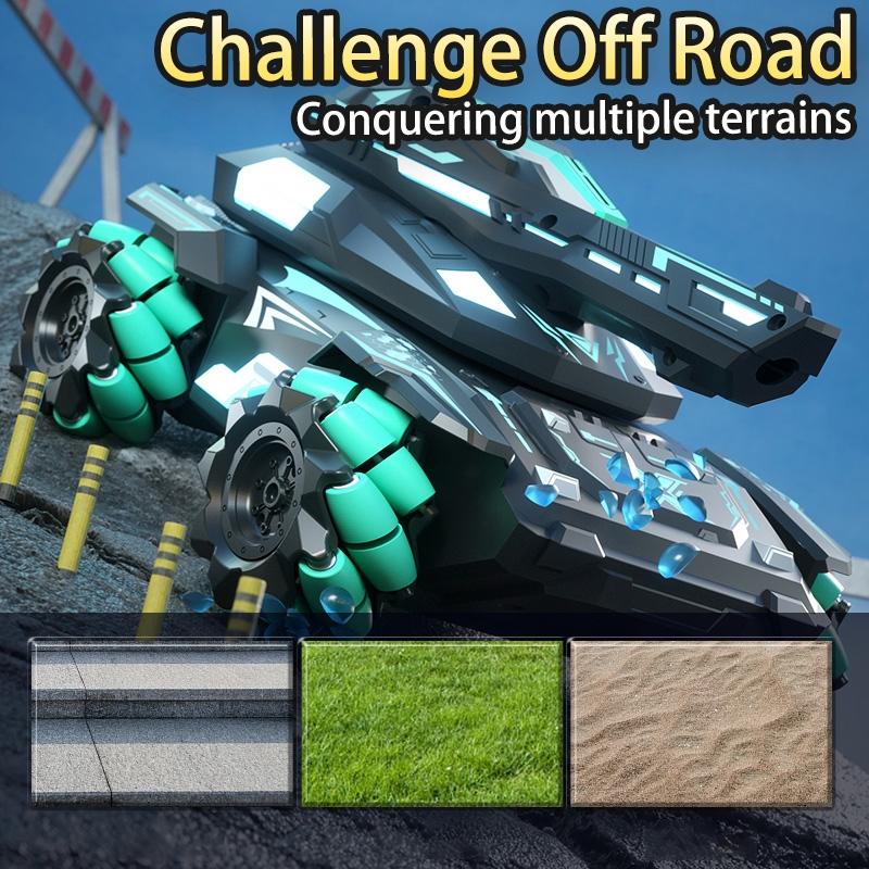 Stunt Water Bomb Battle Armor Rc Car - 2.4g Dual Control - Red - Single Control