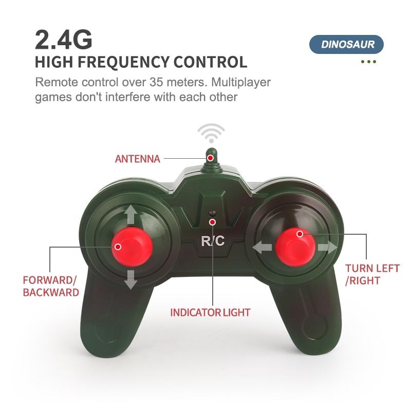 Remote Control Dinosaur Climbing Car - 2.4g - Brown