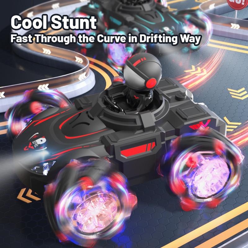 Stunt Remote Control Car with 2.4g Magic Projection - Colourful - Black Red