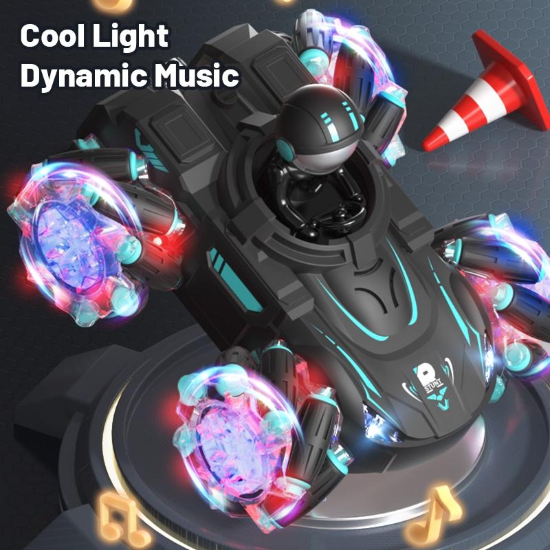 Stunt Remote Control Car with 2.4g Magic Projection - Colourful - Black Red