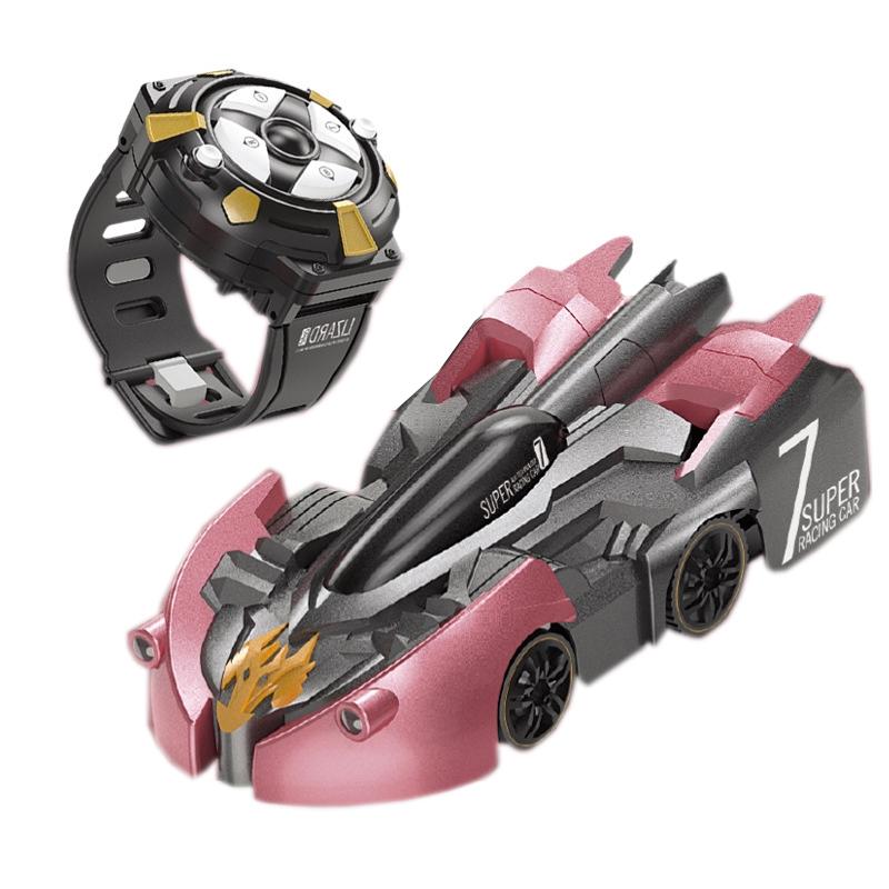 Electric Remote Control Wall Climbing Car for Kids - Mini Toy - Red Flame Handle Rc Edition