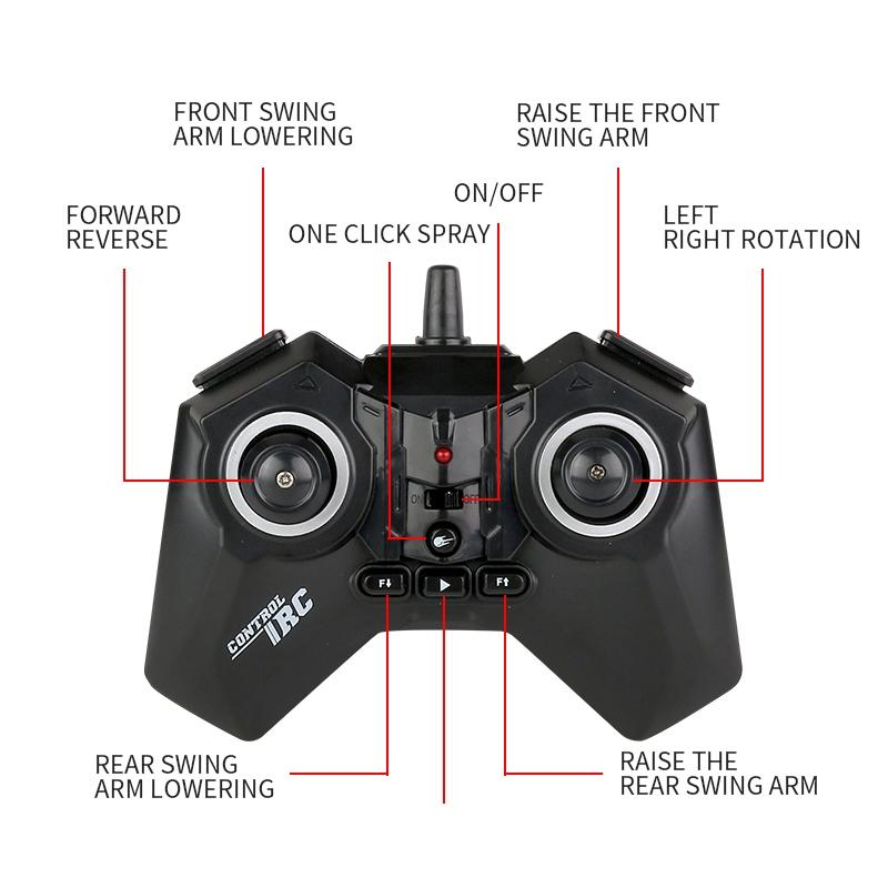Intelligent 8-wheel Stunt Vehicle with Remote Control - Green