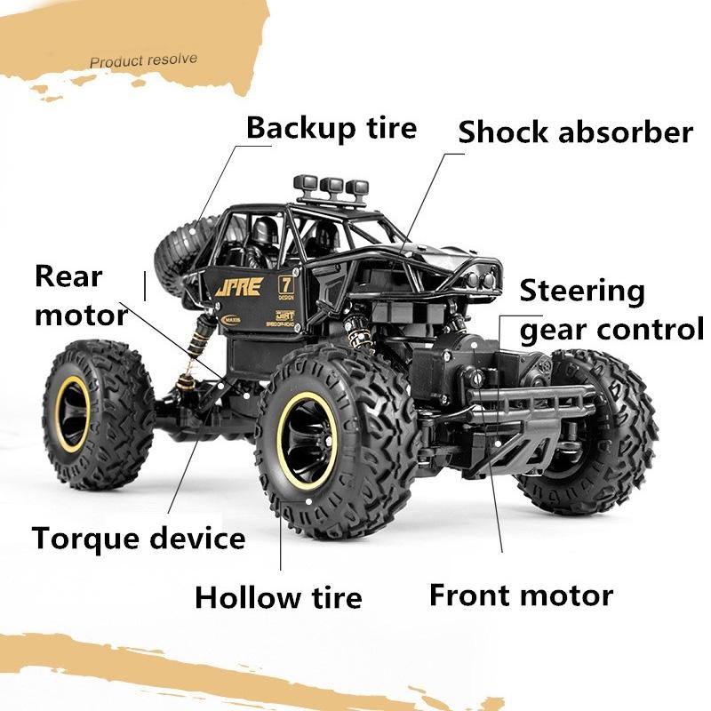 Bigfoot Rc Off-road Vehicle for Kids - 1:16 Scale - Black