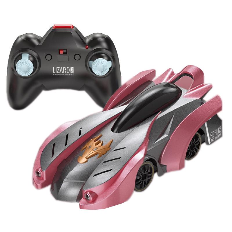 Electric Remote Control Wall Climbing Car for Kids - Mini Toy - Blue Lightning Handle Rc Edition