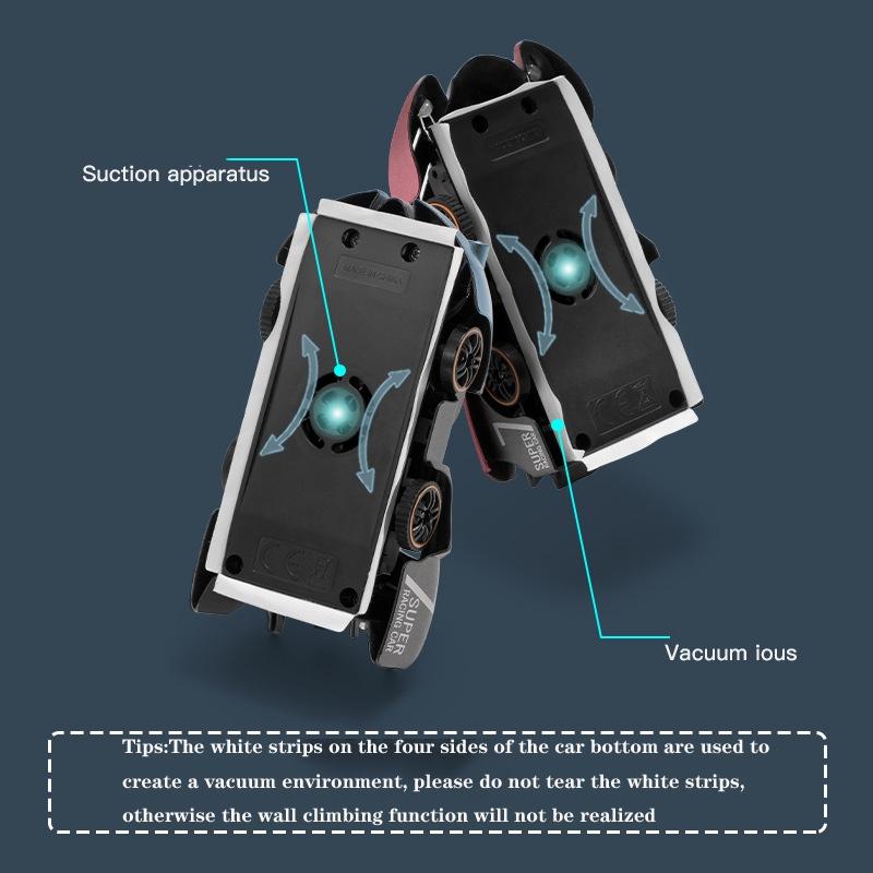 Electric Remote Control Wall Climbing Car for Kids - Mini Toy - Blue Lightning Handle Rc Edition