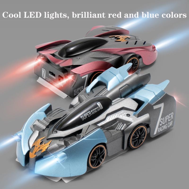 Electric Remote Control Wall Climbing Car for Kids - Mini Toy - Blue Lightning Handle Rc Edition