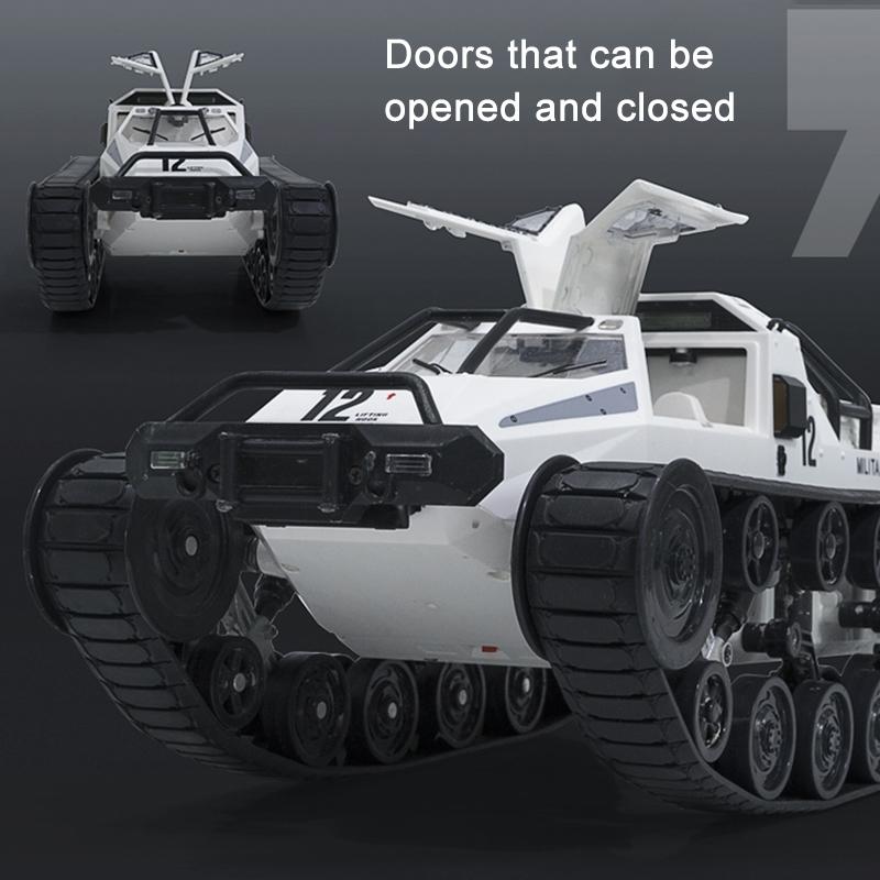 2.4g Rc Tracked Tank Off-road Vehicle Toy 1 12 Scale - White
