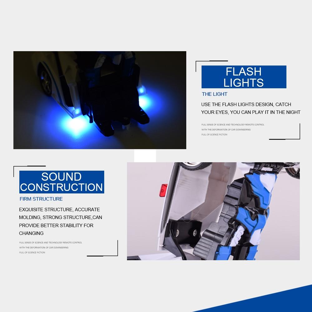 Remote-controlled Deformable Toy Car - 4 Channels - Yellow