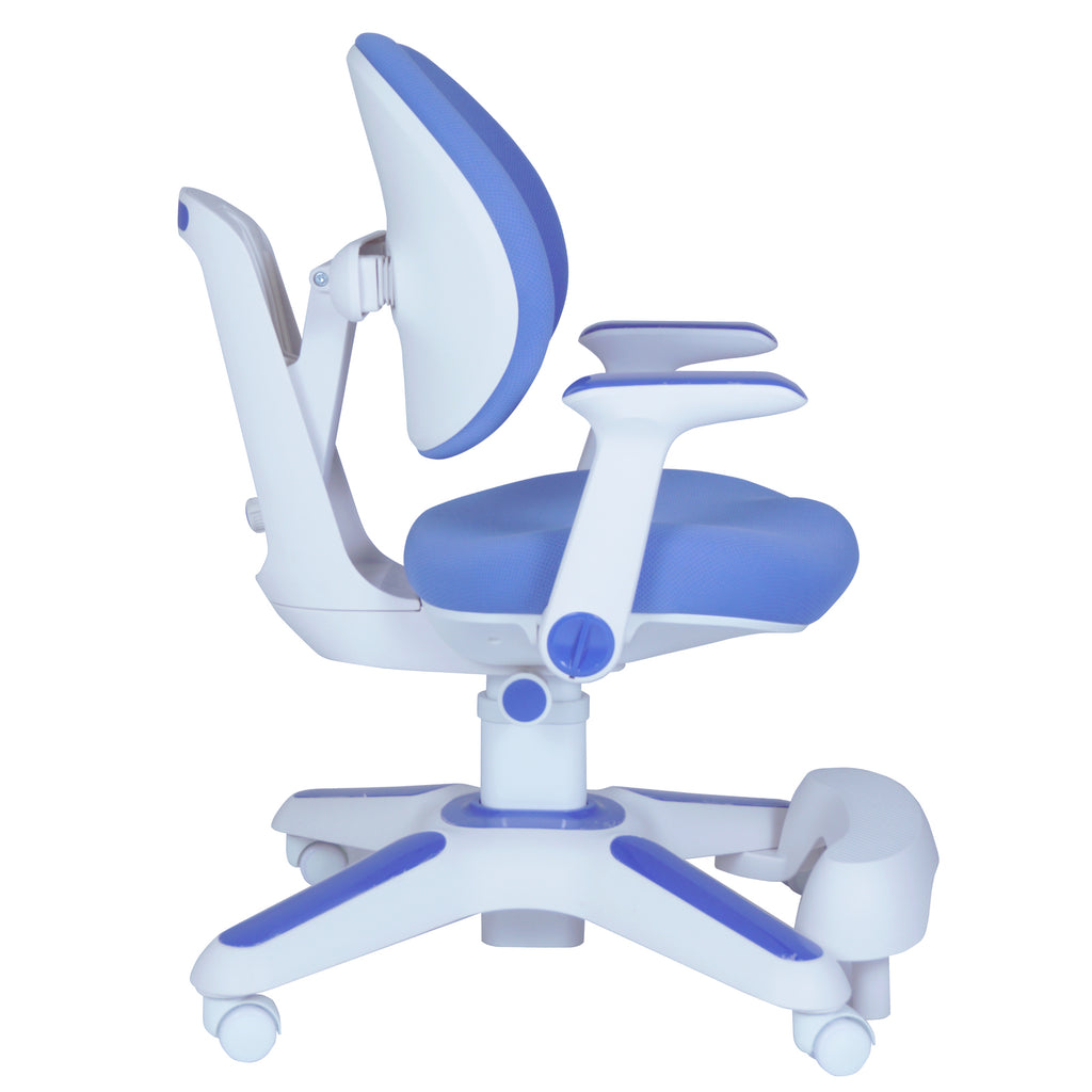 Ergonomic Children Kids Study Chair Set of 6 Height Adjustable - Blue