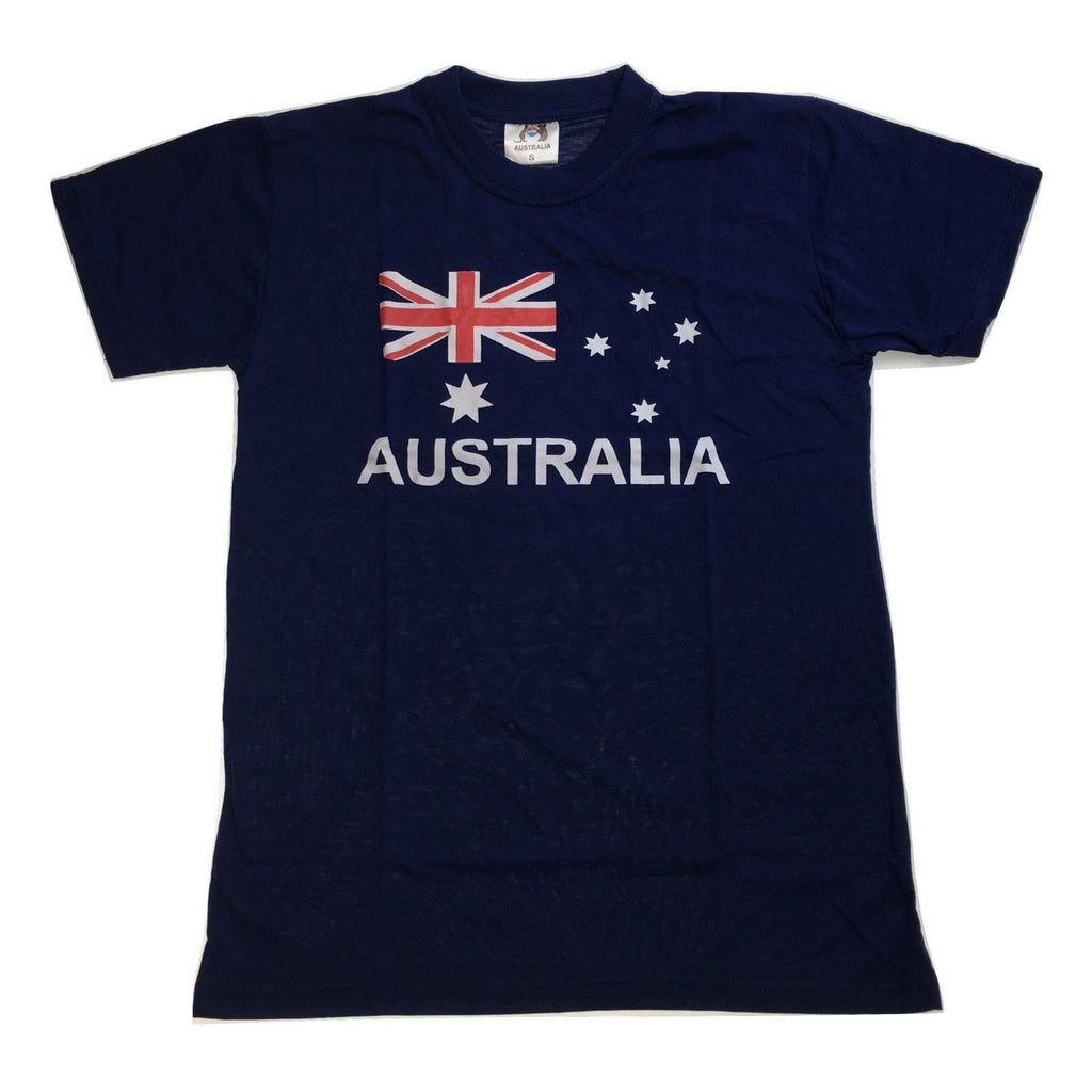 Adult Australian T-Shirt - 100% Cotton Australia Day Souvenir Tee (Blue, X-Large)