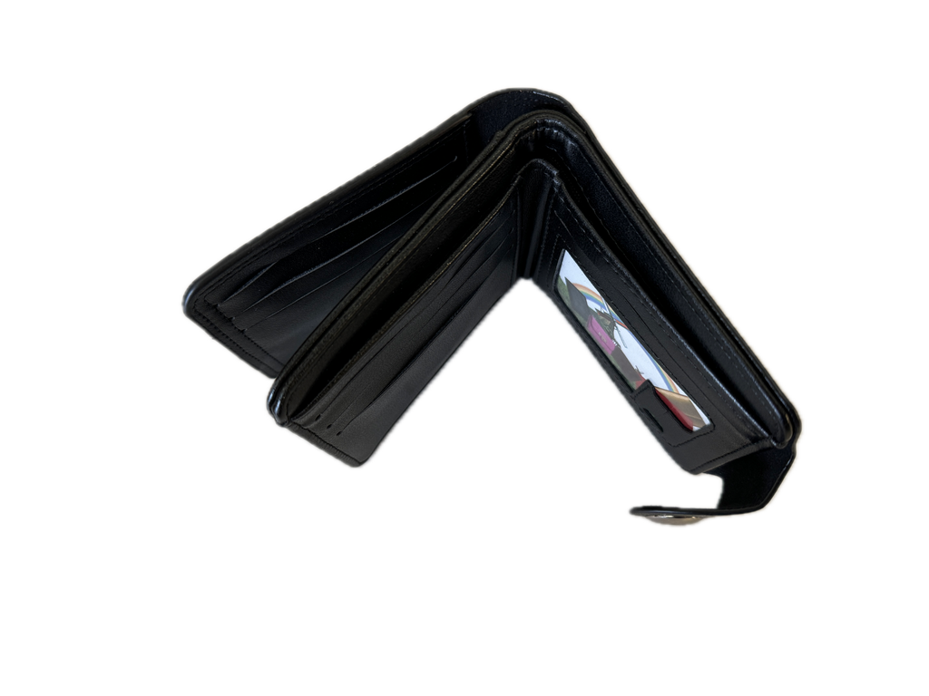 Souvenir Wallet Australia | Classic Kangaroo Design | Black Faux Leather | Compact and Stylish