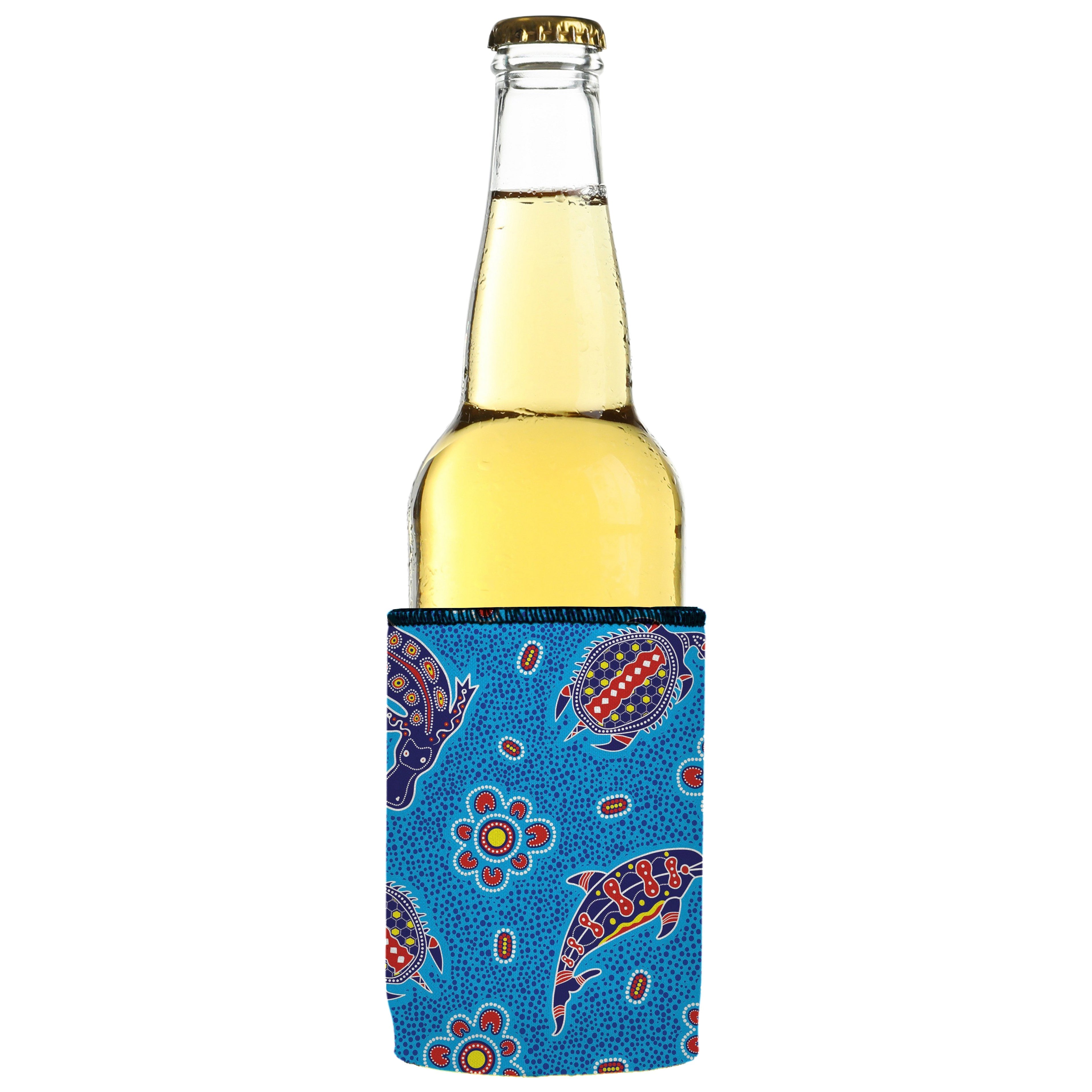 Australian Sea Stubby Cooler 2-Pack | Aboriginal Art Inspired | Aussie-Made | Free Shipping