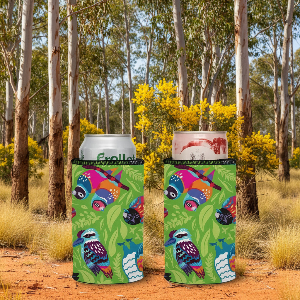 Aussie Birds III Stubby Cooler 2-Pack | Neoprene | Aussie Wildlife Design | Free Shipping