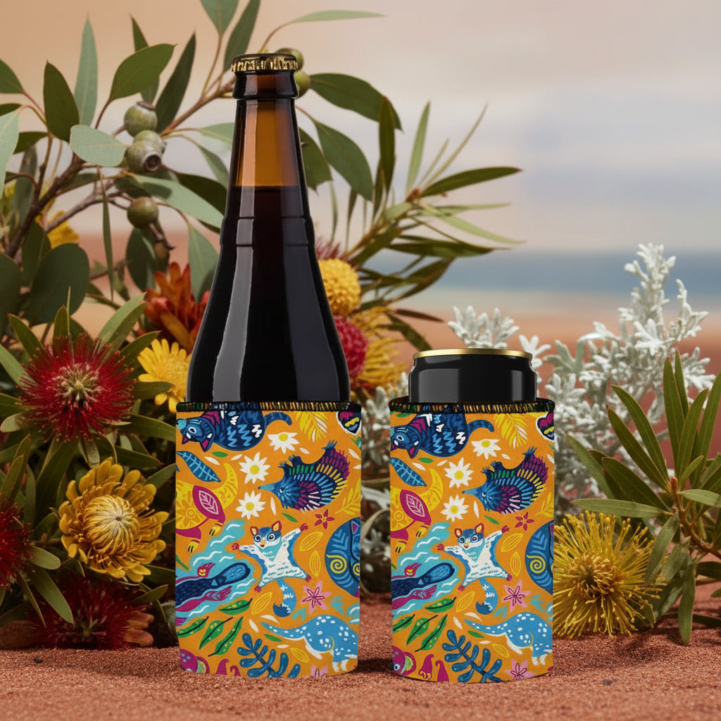 Aussie Crawl Stubby Cooler 2-Pack | Neoprene | Aussie Design | Free Shipping