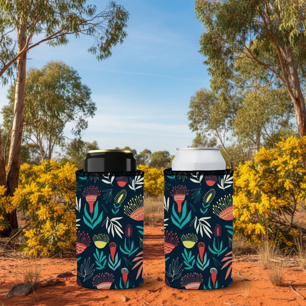 Australian Native Stubby Cooler 2-Pack | Neoprene | Aussie Wildlife Design | Free Shipping