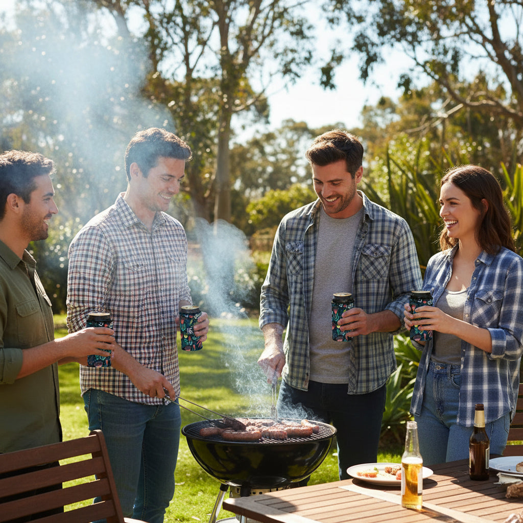 Australian Native Stubby Cooler 2-Pack | Neoprene | Aussie Wildlife Design | Free Shipping