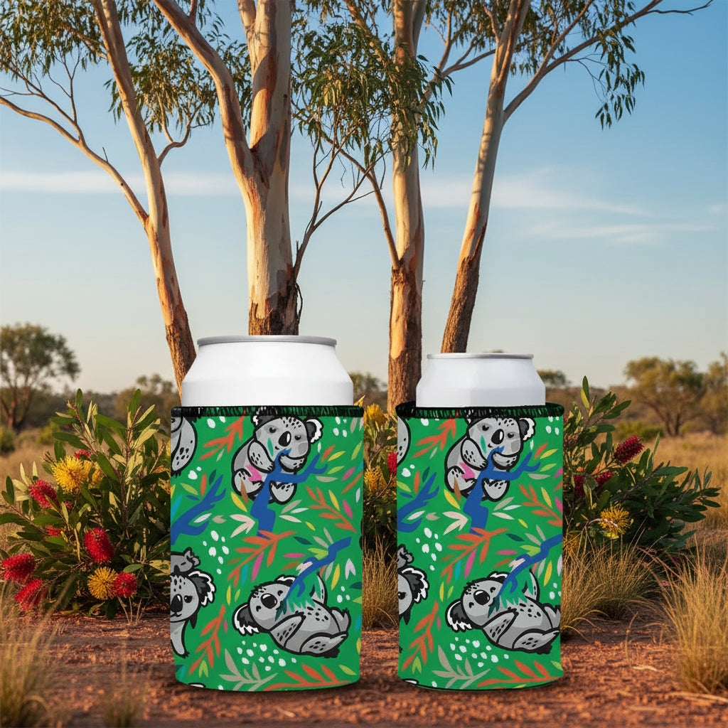 Nom Nom Koala Stubby Cooler 2-Pack | Neoprene | Aussie Souvenir | Free Shipping