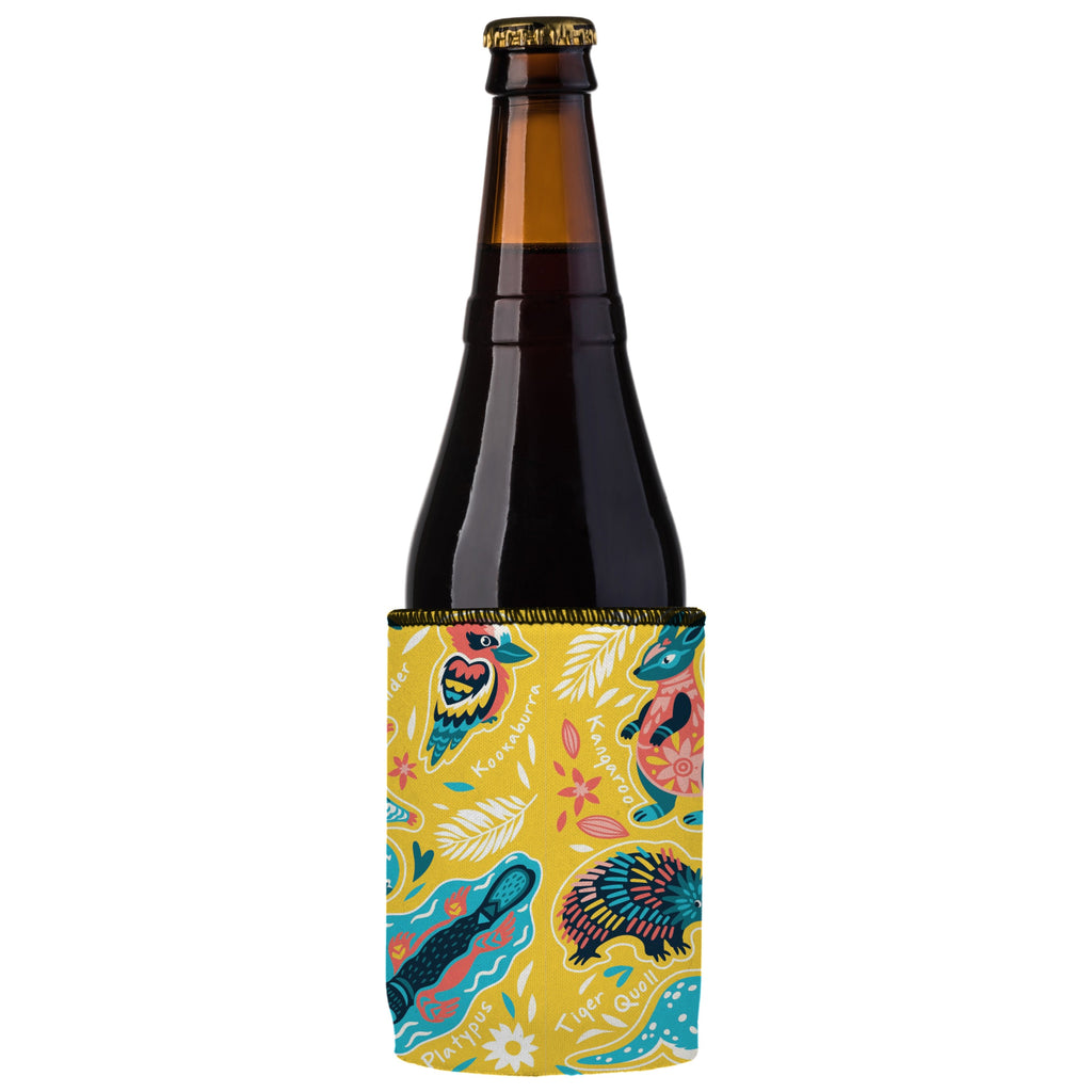 Australian Animals Stubby Cooler 2-Pack | Neoprene | Aussie Wildlife Design | Free Shipping